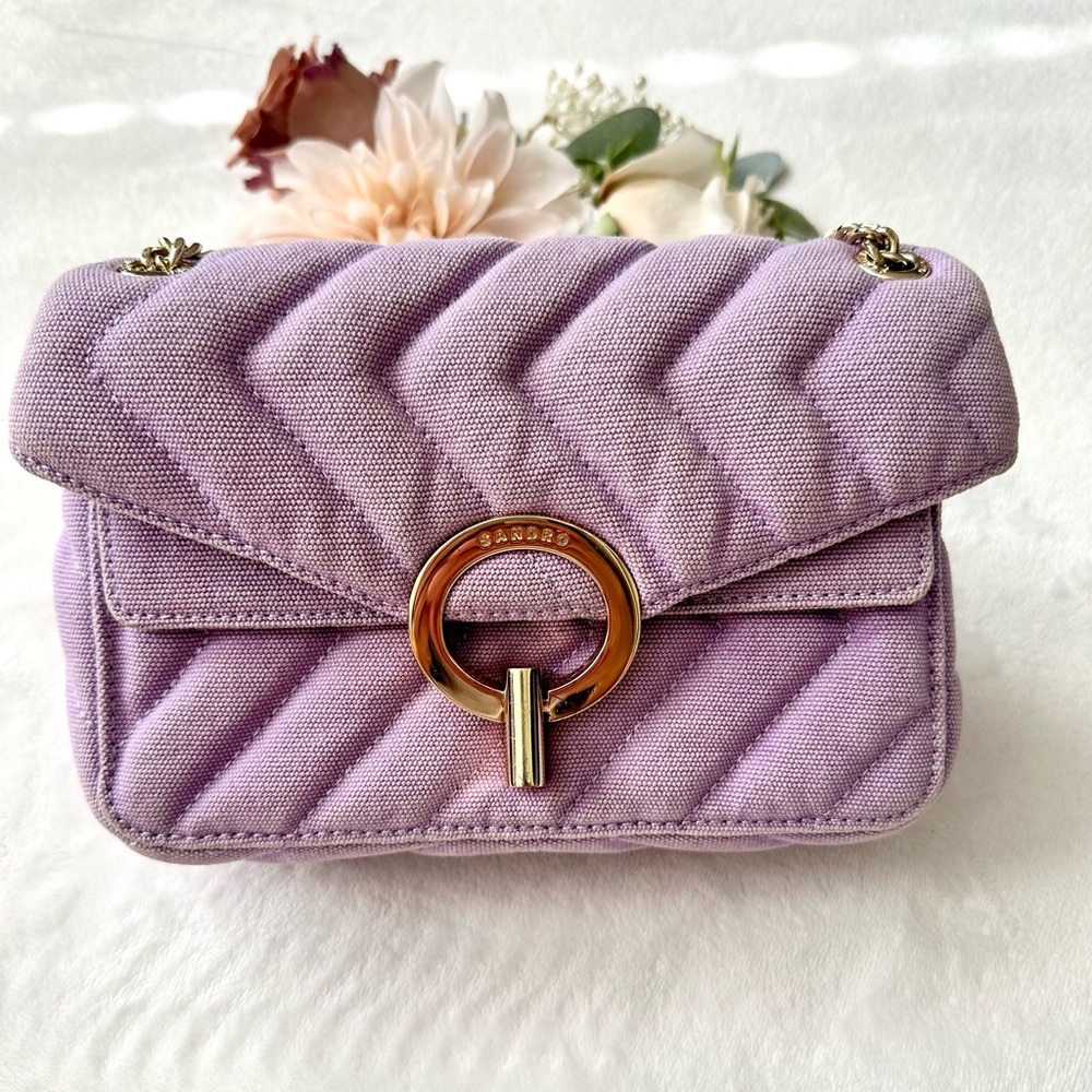 Sandro Purple Yza Crossbody Bag - Picture 17 of 17